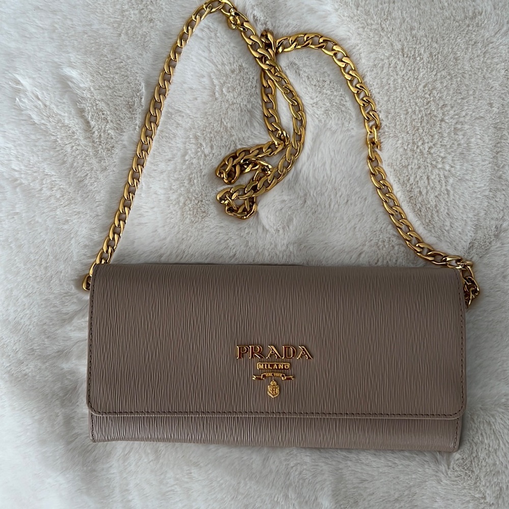 Prada Saffiano Wallet on a Chain